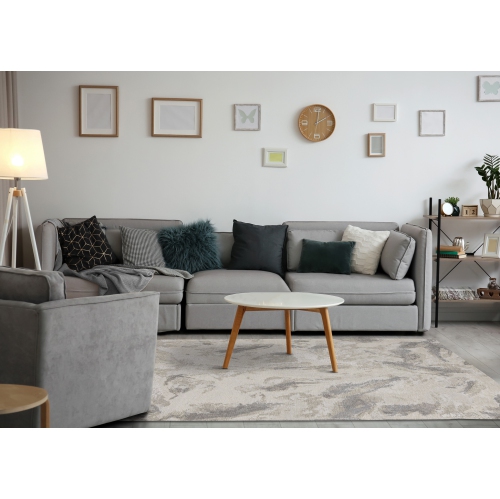 Rug Branch Organic Indoor Area Rug, Cream , Contemporary Modern - Living Room, Bedroom, Dining Room, and Kitchen