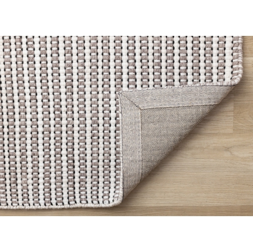 Rug Branch Stripes Indoor Area Rug, White Taupe , Contemporary - Living Room, Bedroom, Dining Room, and Kitchen