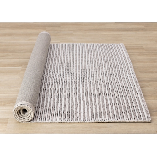 Rug Branch Stripes Indoor Area Rug, White Taupe , Contemporary - Living Room, Bedroom, Dining Room, and Kitchen