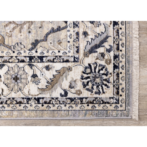 Tapis d'intérieur élégant Rug Branch, gris beige , moderne contemporain - Salon, chambre, salle à manger et cuisine