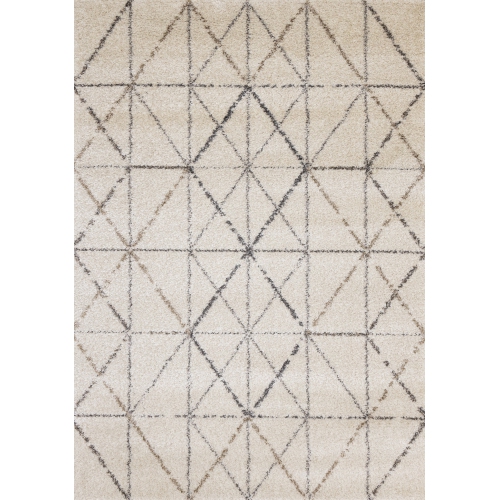 RUG BRANCH  Tribal/southwestern Indoor Area Rug, Cream , Contemporary Modern - Living Room, Bedroom, Dining Room, And Kitchen In Grey