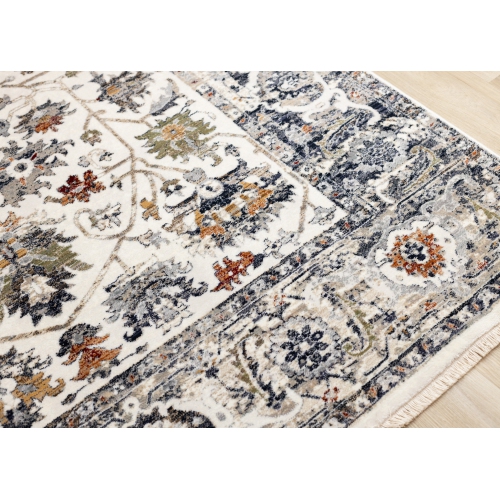Rug Branch Elegant Indoor Area Rug, Cream Blue , Classic/Traditional - Living Room, Bedroom, Dining Room, and Kitchen