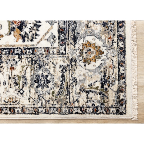 Rug Branch Elegant Indoor Area Rug, Cream Blue , Classic/Traditional - Living Room, Bedroom, Dining Room, and Kitchen