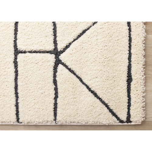 Rug Branch Geometric,Trellis Indoor Area Rug, Cream Cream , Contemporary Modern - Living Room, Bedroom, Dining Room, and Kitchen