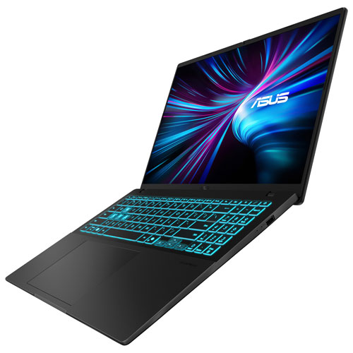 Portable de jeu V16 de 16 po d'ASUS - Noir mat (Core i5 210H d'Intel/RAM 16 Go/SSD 512 Go/GeForce RTX 3050/Windows 11 Famille)