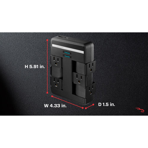 Rocketfish 6-Outlet/2-USB Surge Protector - Only at Best Buy