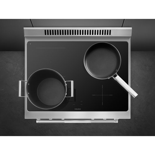 Smeg 30" 4.06 Cu. Ft. True Convection Slide-In Induction Range (SPR30UIMAN) - Matte Black