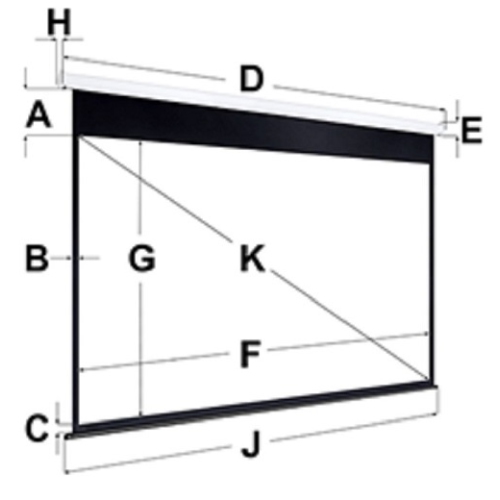 eGalaxy Projector Screen Manual Pull Down 120 Inch, PSM120A