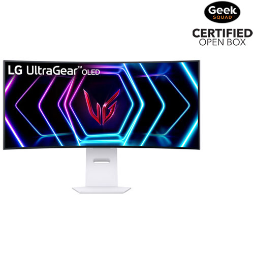 Boîte ouverte - Moniteur de jeu incurvé QHD DEL DELO FreeSync G-Sync 0,03 ms GÀG 240 Hz UltraGear 39 po de LG - Blanc ultime
