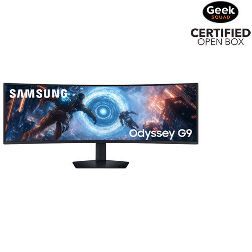 Open Box - Samsung Odyssey G9 49" WQHD 144Hz 1ms GTG Curved VA LED FreeSync Gaming Monitor (LS49FG910ENXZA) - Black