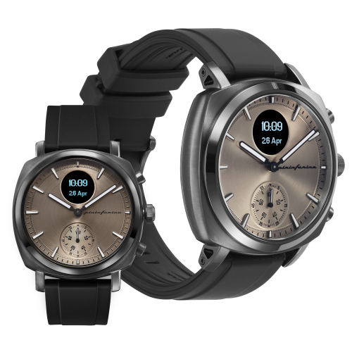 Montre intelligente Senso Sport 44&nbsp;mm de Pininfarina - Montre analogique avec écran numérique, mesure la fréquence cardiaque, les pas, les