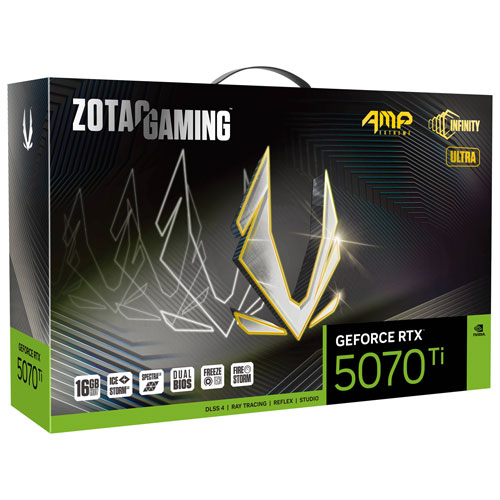 ZOTAC GAMING GeForce RTX 5070 Ti AMP Extreme Infinity Ultra 16GB GDDR7 Video Card