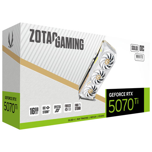 Carte graphique GeForce RTX 5070 Ti Solid Core OC 16 Go GDDR7 de ZOTAC GAMING