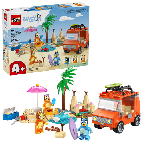LEGO Bluey: Bluey's Beach & Family Car Trip - 133 Pieces