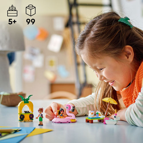 LEGO Friends : La soirée piscine avec la licorne et le flamant rose - 99 pièces