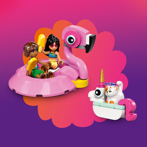 LEGO Friends : La soirée piscine avec la licorne et le flamant rose - 99 pièces