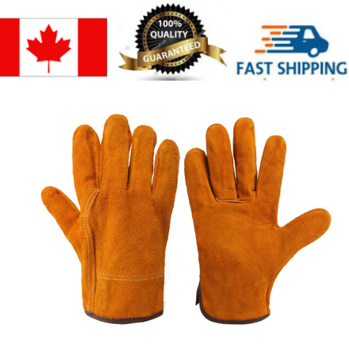 Cowhide Welding Gloves - Cut Resistant, Lead-Free, Non-Waterproof, Spot-Clean Care