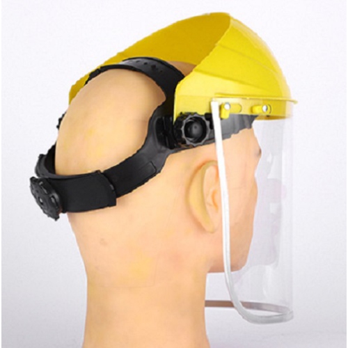 Aluminum-Edged Transparent Face Shield for Grinding, Splash, Dust, and Droplet Protection