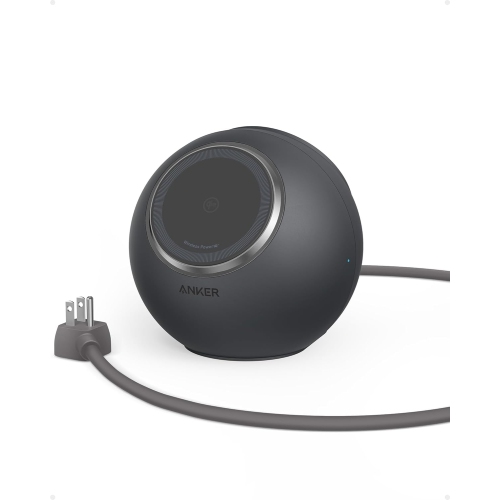 Anker MagGo Magnetic Charging Station - Qi2 Certified 15W MagSafe Compatible Wireless Charger with 8-in-1 Power Strip for iPhone 15/14/13/12, 3 AC &