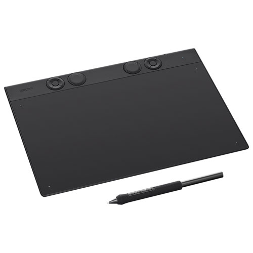 Tablette graphique 10,4 x 5,8 po Intuos Pro avec stylet de Wacom - Noir