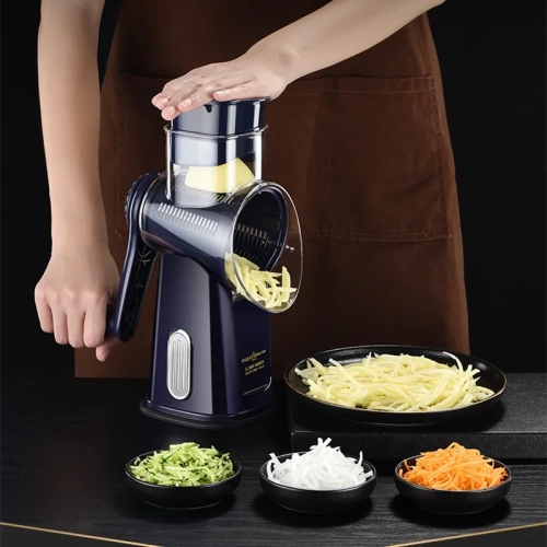 Manual Vegetable Grater With Roller, Food Grater, Multifunctional Rotary Cheese Grater for Slicing and Shredding in the Kitchen