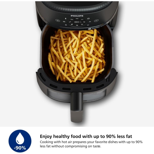 Philips 2000 Series Airfryer - 4.4 qt Pan, 13 Cooking Functions, RapidAir Technology, Healthy Cooking with 90% Less Fat, Efficient & Fast (NA220/00)