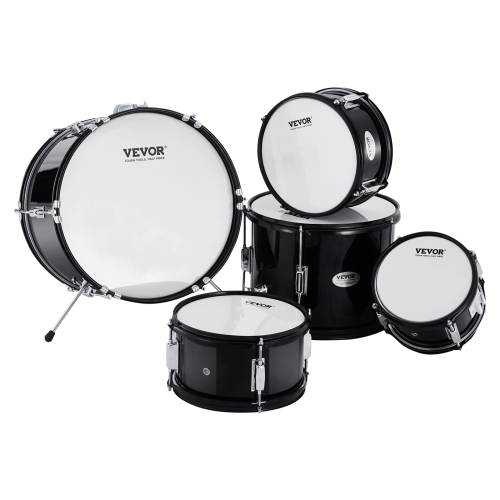 VEVOR 5-Piece Kids Drum Set, 16 in Beginner Full Drum Set with Bass Toms Snare Floor Drum Adjustable Throne Cymbal Hi-Hat Pedal and Two Pairs of