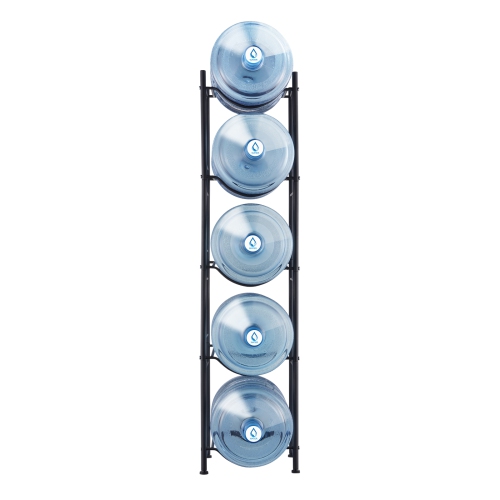 Porte-bouteille VEVOR 5 niveaux, porte-bouteille d'eau de 5 gallons, porte-bouteille à une rangée pour 5 bouteilles, support robuste pour bidon d'eau