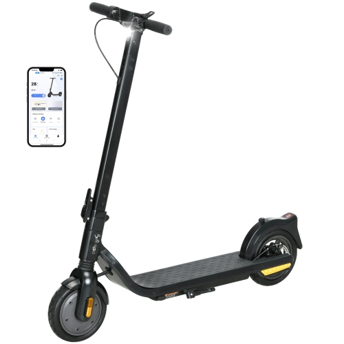 Soozier Folding Electric Scooter for Adults, 400W E Scooter, Up to 25 KM/H Speed & 35 KM Range, with Lights and 8.5" Solid Tires, 330LBS Max Load,