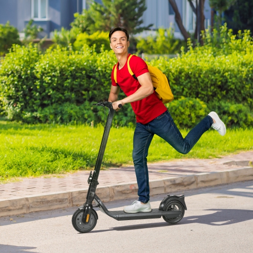 Soozier Folding Electric Scooter for Adults, 400W E Scooter, Up to 25 KM/H Speed & 35 KM Range, with Lights and 8.5" Solid Tires, 330LBS Max Load,
