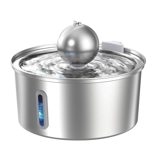 Cat Water Fountain - 3.2L/108oz Cat Fountain for Drinking - Large Capacity Stainless Steel Cat Water Fountain