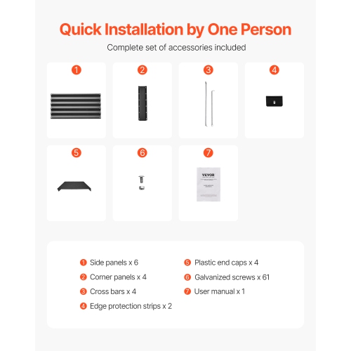 VEVOR 6 x 3 x 1.5 ft Metal Garden Bed, Galvanized Planter Box, with Open Bottom, Large Planter Raised Bed for Gardening Vegetables, Flowers, Herbs,