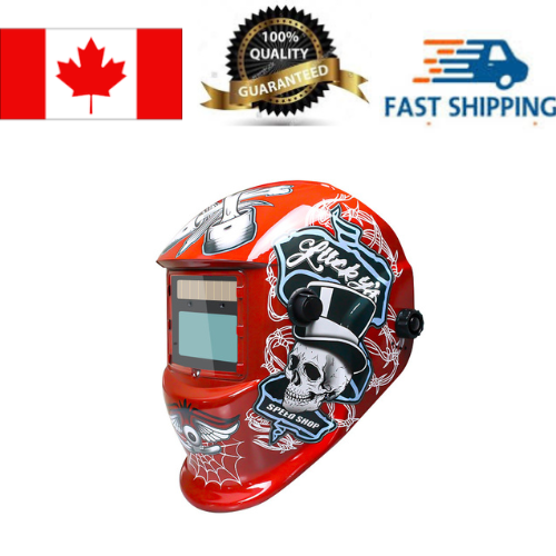 EGALAXY  True Color Solar-Powe Auto-Darkening Welding Helmet – Pirate In Red