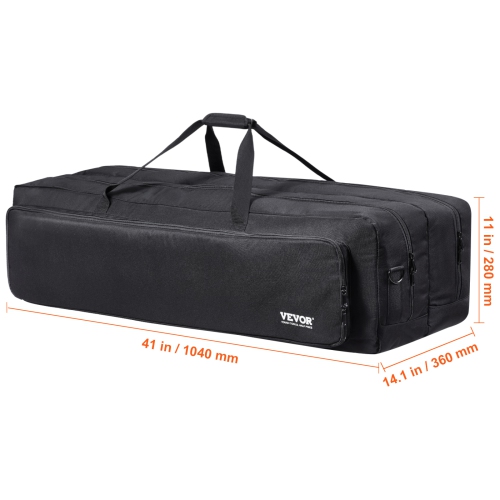 VEVOR 41" Telescope Storage Bag with Fixed Buckles, Multi-Pocket and Detachable Divider, Shock-Absorbent Telescope Carrying Case for Optical Tube &