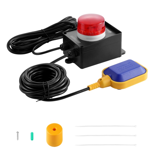 VEVOR 16.4ft Sump Pump Alarm,High Water Septic Tank Alarm With Float Sensor, Level Float Switch,Loud Alarm & LED Indicator, For Sewage Pits,