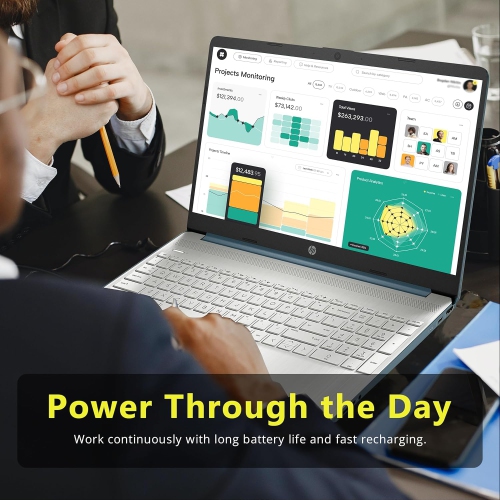 Refurbished - HP 15.6" Anti-Glare FHD Business Laptop, Intel i5-1235U, 1TB SSD, 32GB RAM, Intel Iris Xe Graphics, Number Pad, 720p Webcam, Windows 11