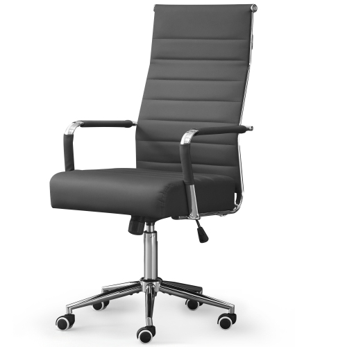 U-HOMY Executive Office Chair - Ergonomic High-Back Leather Desk Chair with Adjustable Height, Lumbar Support & 360° Swivel Wheels for Home Office