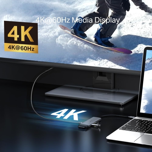 TP-Link 7-Port USB-C Hub - 4K HDMI, 100W PD Charging, 5Gbps Data, Dual SD/microSD Slots, Aluminum Case, Plug & Play