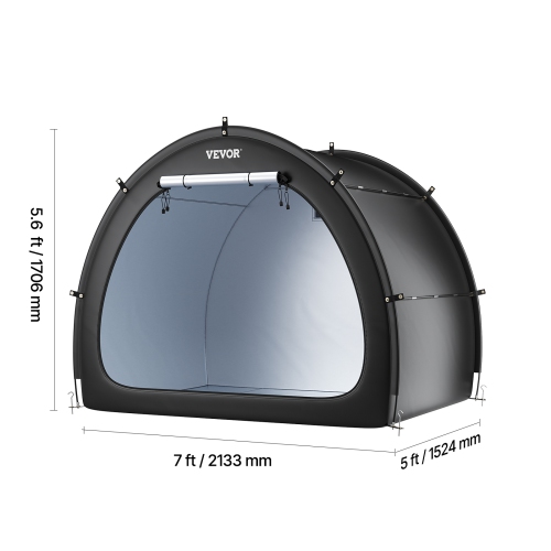 VEVOR 4 to 5 Bikes Bike Storage Tent,Spacious Bike Storage Tent with Ventilated Window,Waterproof Fan-Shaped Bike Tent with High Strength Fiberglass