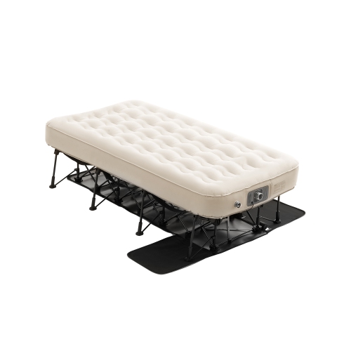 Matelas gonflable pour 1&nbsp;personnes VEVOR avec cadre, lit de camping avec pompe intégrée, lit gonflable pliant portatif 300&nbsp;lb, lit