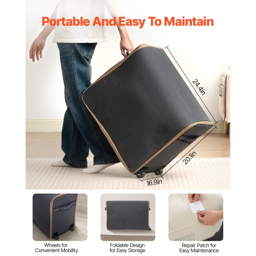 Matelas gonflable pour 1&nbsp;personnes VEVOR avec cadre, lit de camping avec pompe intégrée, lit gonflable pliant portatif 300&nbsp;lb, lit