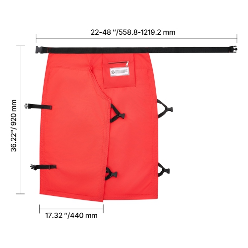 VEVOR Apron Style Chainsaw Chaps, Class C, 8 Layers Chainsaw Pants with Adjustable Belt & Gear Pocket, Chain Saw Chaps for Men/Women, Chainsaw Safety