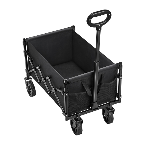 Chariots pliants VEVOR 120&nbsp;L et 225 lb avec roues tout-terrain, chariot utilitaire extérieur robuste avec poignée réglable, chariot de camping