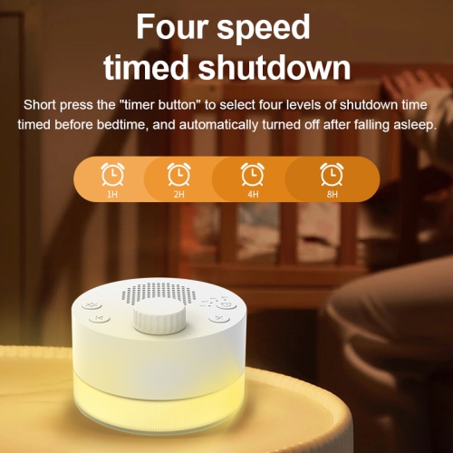 Instrument de sommeil intelligent à bruit blanc, mini appareil d'aide au sommeil portatif avec veilleuse et 24 types de musique pour apaiser les