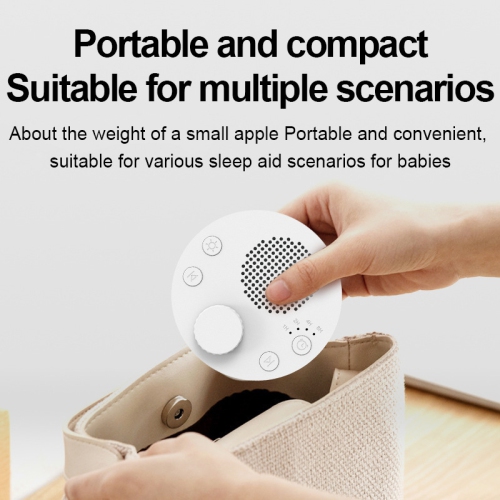 Instrument de sommeil intelligent à bruit blanc, mini appareil d'aide au sommeil portatif avec veilleuse et 24 types de musique pour apaiser les