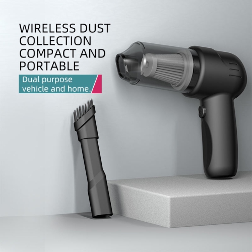 Aspirateur pour l'auto, aspirateur portatif sans fil Petit aspirateur portatif pour voiture, super puissant, noir