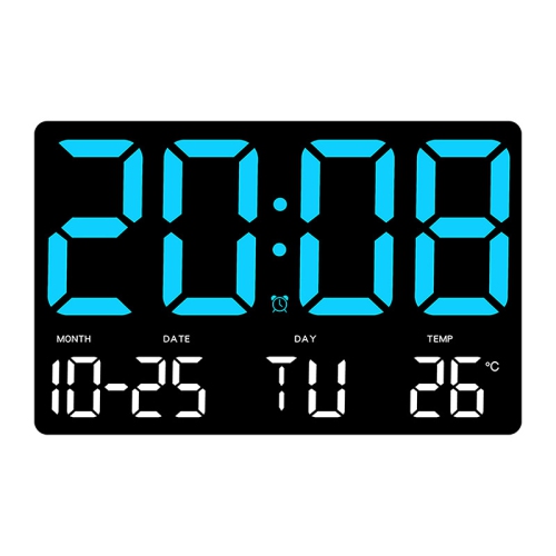 Large screen clock, simple style living room wall clock, hanging and standing clock, multi-function alarm clock, living room, bedroom, desk clock,