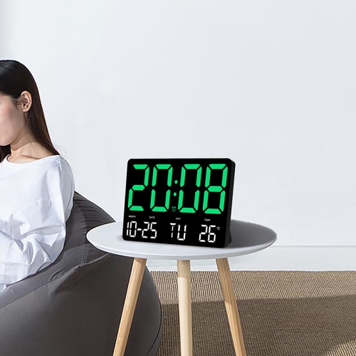 Large screen clock, simple style living room wall clock, hanging and standing clock, multi-function alarm clock, living room, bedroom, desk clock,