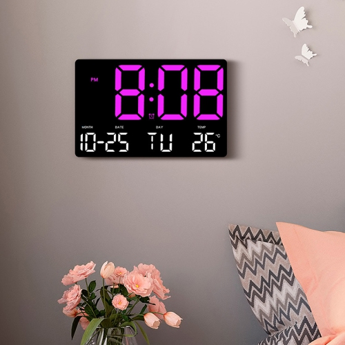 Large screen clock, simple style living room wall clock, hanging and standing clock, multi-function alarm clock, living room, bedroom, desk clock,