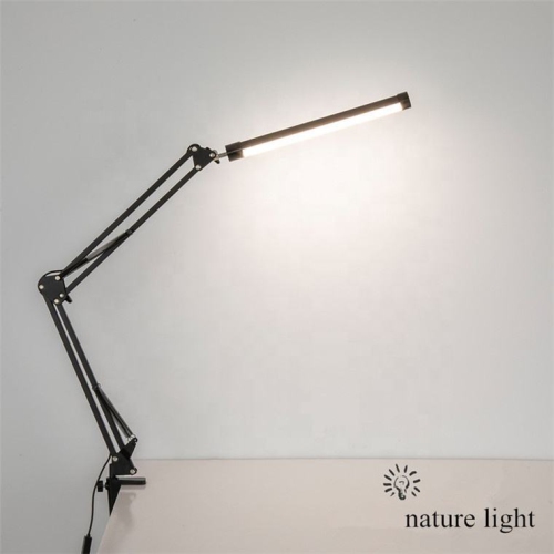 LED eye protection desk lamp, reading study office bedside USB lamp, creative folding long arm clip desk lamp, flexible arm dimming desk reading lamp